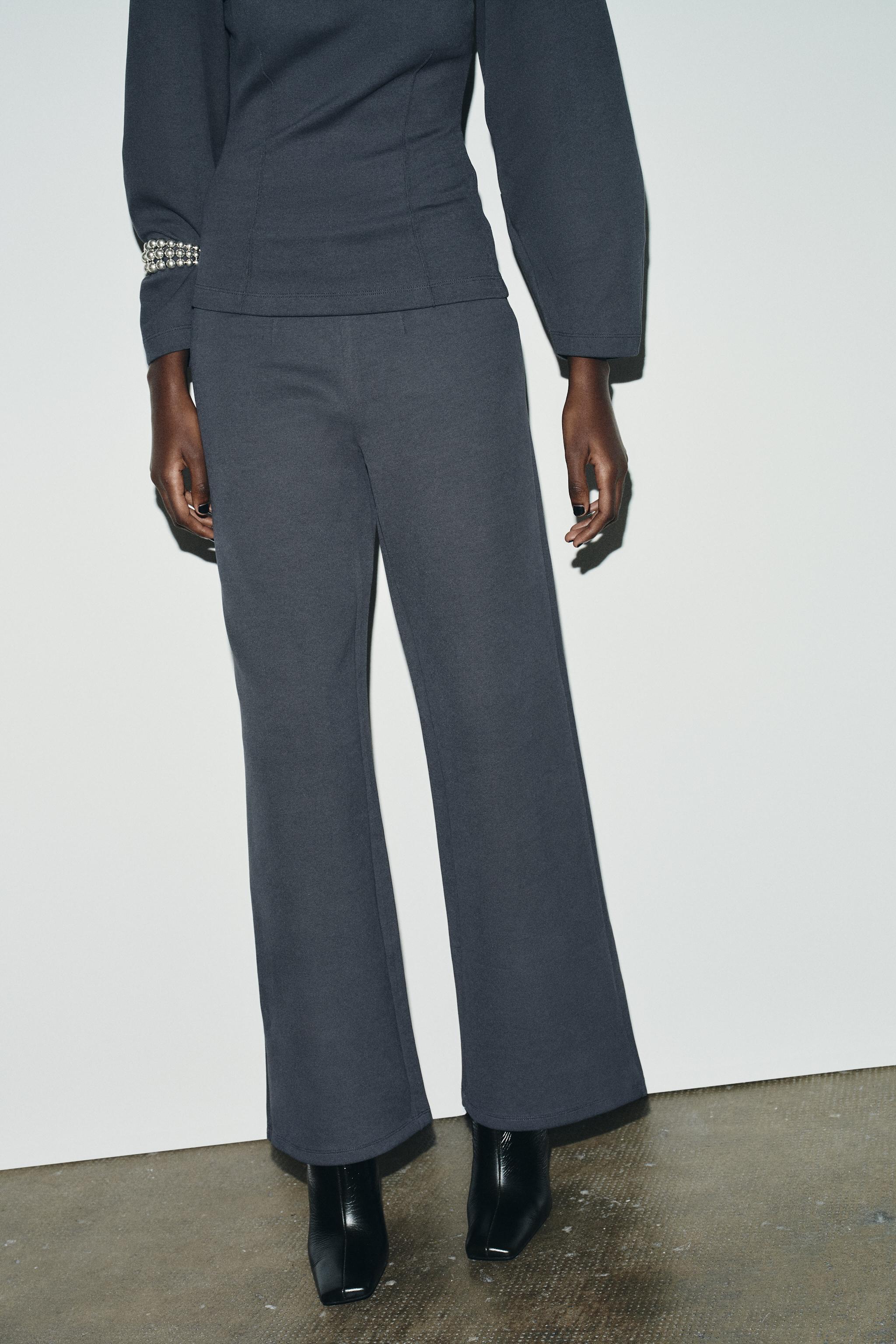 INTERLOCK WIDE LEG PANTS